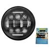 5.75 Inch LED Motorcycle Headlight, Round Headlamp With White High Low Beam And DRL, Auxiliary Lamp for Motorbike