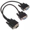 15Pin VGA male to 2 vga svga female adapter splitter video monitor cable