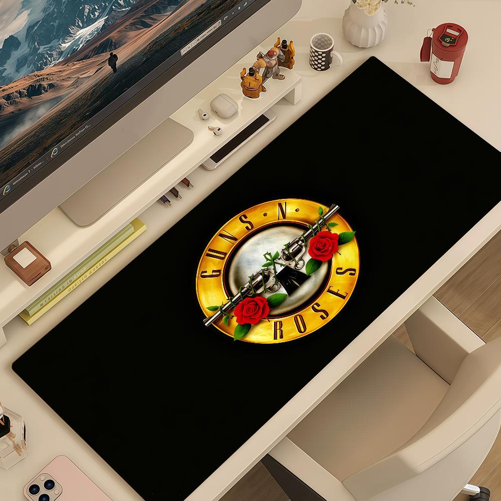 N Rock Mouse Pad MousePad ROSES Non-slip Lockedge Office Student Gaming Thickened Band Large Writing Hard G-GUNS Pad Cushion