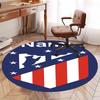 Custom Name Atlético Madrid Printed Round Rug Carpet Chair Rug Area Rug Entryway Doormats,for Office Chair Living Room Bedroom Kitchen Room.