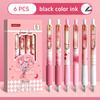 6pcs Rose And Time Gel Pens Set Forever Love Romantic 0.5mm Ballpoint Black Color Ink for Writing School A3090