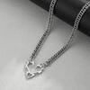 Fashion Sweet Cool Hip Hop Hollow Flame Love Necklace Personality Creative Pendant Accessories Women