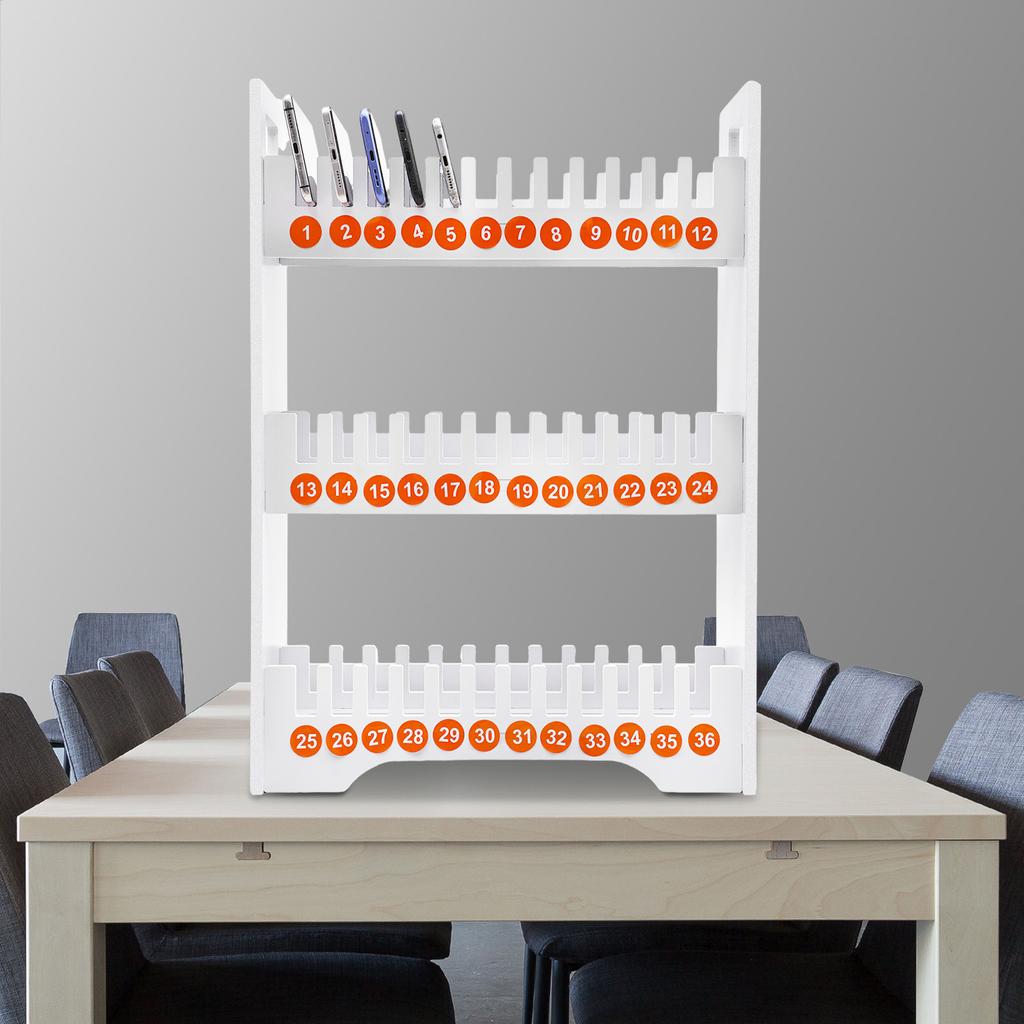 Suporte de Celular com 36 Compartimentos, Organizador de Armazenamento de Telefone em PVC de Alta Resistência com Compartimentos Numerados para Gerenciamento de Sala de Aula e Escritório