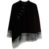 New Spring and Autumn Chinoiserie Style Stand Collar Button Slant Placket Lace Jacquard Long Sleeve Velvet Cheongsam Top