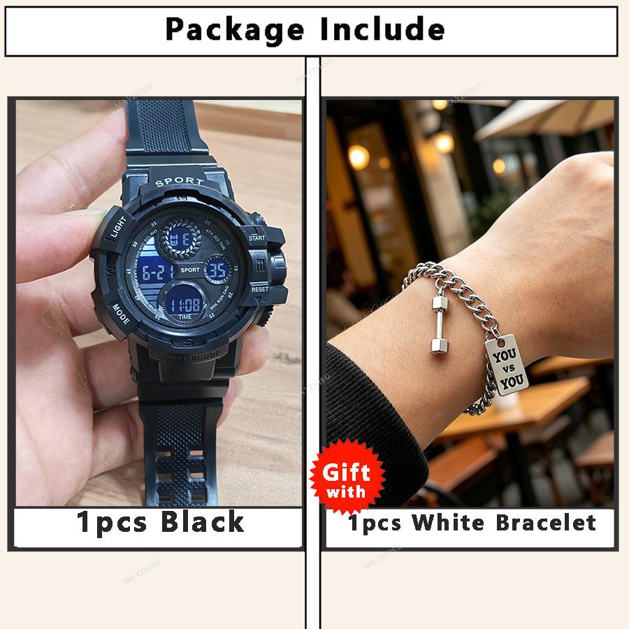 New Men LED Digital Watches Luminous Fashion Sport Waterproof Watches For Man Date Army Military Clock Relogio Masculino