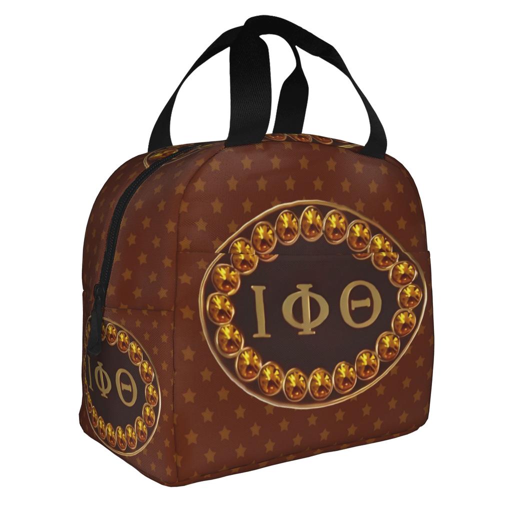 IPT Checkered Plaid African American Fraternity Insulated Lunch Bag for Portable Iota Phi Theta 1963 Thermal Cooler Bento Box