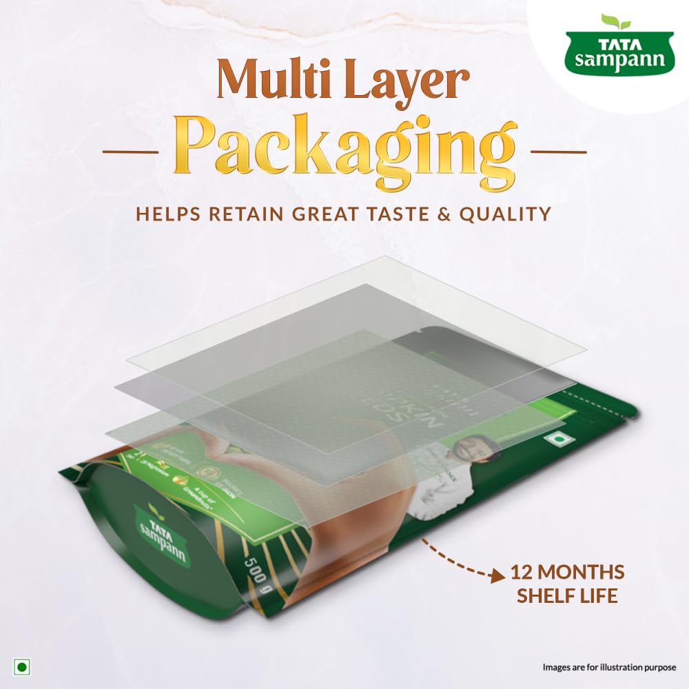 TATA Sampann Raw Green Pumpkin Seeds 500g, Rich In Protein & Fiber, Resealable Pack for Snacking & Cooking