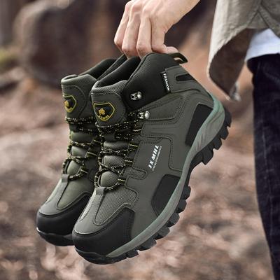 Foreign Trade Large Size Couple Outdoor High-top Hiking Shoes Autumn and Winter New Snow Boots Warm Hiking Shoes Fashion Tooling Boots
