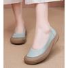 New Genuine Leather Flat Bean Shoes, Anti Slip and Breathable Mother's Shoes, Spring and Summer New Women's Shoes, Single Shoe, One Foot Women's Shoes