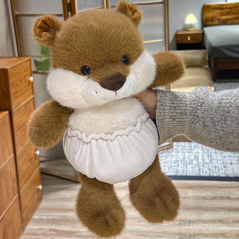 Cute Fluffy Dinosaur Elephant Plush Toy Cartoon Wear Pants Otter Stuffed Animal Plush Doll Gifts