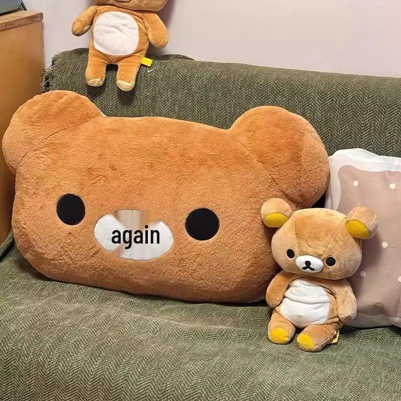 Cuscino per Testiera Peluche Rilakkuma e Cuscino Abbraccio Rilassante per Divano o Dormitorio