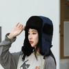 Real rabbit fur winter windproof ear protection cotton hat cycling warm hat outdoor skiing cold hat