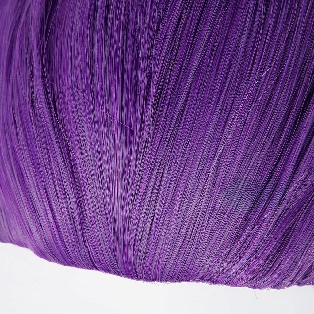 Rumi Cosplay Synthetic Wig Pre Braided Purple Woman Hair 105cm Fluffy Yaki Ponytail  Anime Heat Resistant Wigs