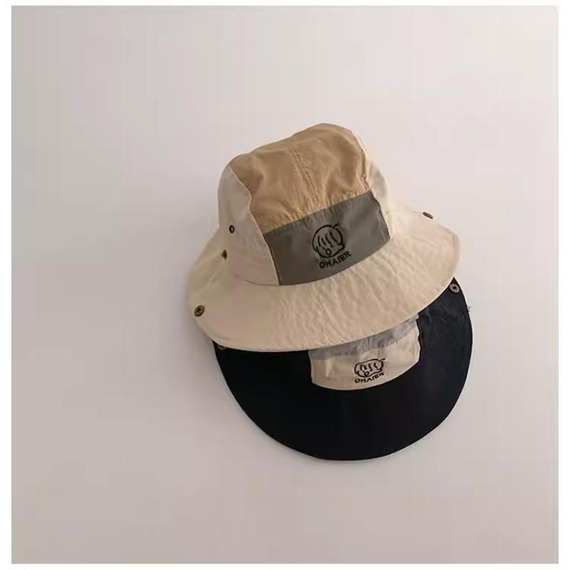Kids Wide Brim Bucket Hats Quick Drying Thin Mesh Sun Hat Adjustable Drawstring for Summer Holiday Seaside Vacation