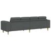 Living Room Sofa Dark Gray 250 X 77 X 76 Cm Polyester