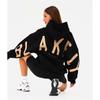 Women Long Sleeve Letter Print Hoodie Casual Pullover Sweatshirt Loose Fit Daily Top