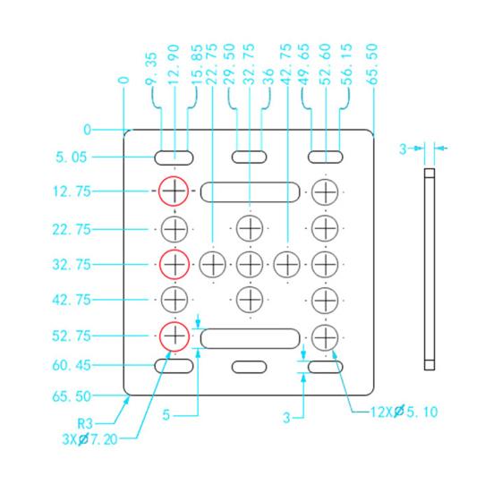 3D-Drucker-Zubehör Bitray V-Radplatte 2020 V-Rad-Profilräder Aluminiumprofil V-Stil-Schlitz-Trägerplatte für 3D-Drucker