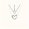 1pc Elegant Hollow Peach Heart Simple Clavicle Pendant Necklace - The Perfect Gift for Women