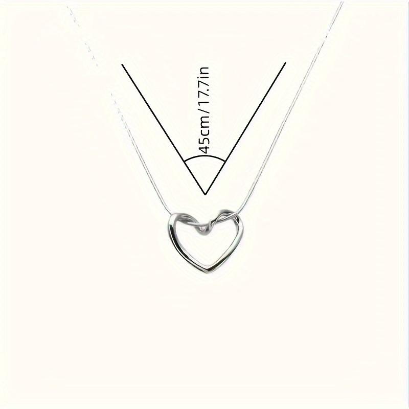 1pc Elegant Hollow Peach Heart Simple Clavicle Pendant Necklace - The Perfect Gift for Women