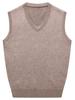 Vestă Pulover cu Gât în V din Cașmir Ordos pentru Bărbați - Îngroșată, Călduroasă, Lână fără Mâneci pentru Toamnă/Iarnă