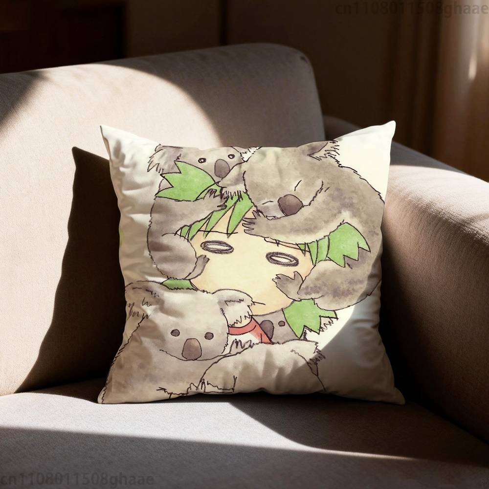 Yotsuba Anime Cartoon Pillow Case Sofa Living Room Bedroom Headboard Backrest Cushion Square Cushion Nap Time