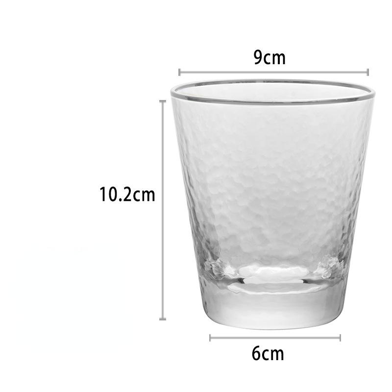 

330 мл Стаканы Прозрачный стакан для воды Стакан для напитков Рельефное стекло Термостойкая чашка для чая Креативный молотковый узор Стекло 330ml