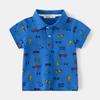 Boys Cartoon Polo Shirt Short Sleeve Collared T Shirt Cute Casual Summer Top for Toddler and Kids