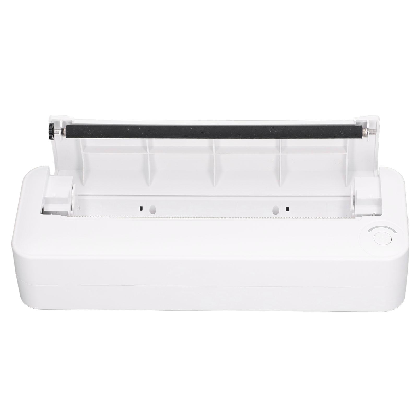 

WiFi Thermal Printer Wireless Remote Inkless Printing Machine A4 Paper Printer White Built in Battery