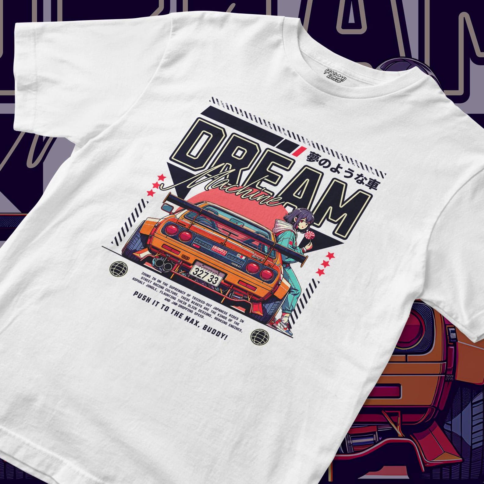 Dream Machine Retro JDM Art | Unisex Jersey Short Sleeve Tee Streetwear L