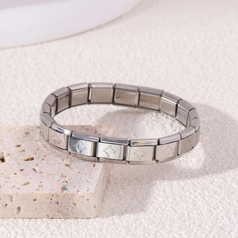 Versatile Italian Charm Pendant Sturdy Stainless Steel Link Craft Supplies Portable for Unique Bracelet Creation