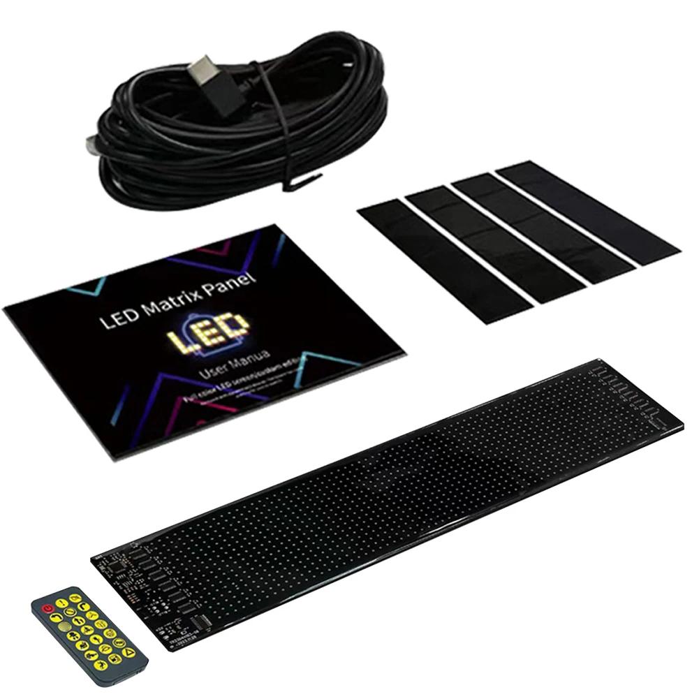 APP Control LED Display Screen Super Bright RGB Pattern Scrolling Text Animation Display IP65 Waterproof for Restaurant Car Shop