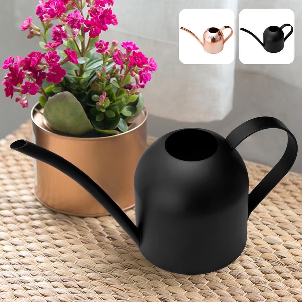 Stainless Steel Watering Pot 051L Plants Watering Can with Long Spout Outdoors Plants Vintage Watering Pot