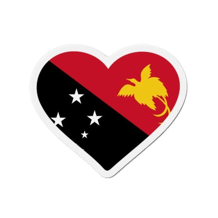 Aimant Coeur Drapeau Papouasie-Nouvelle-Guinée - Multicolore - 10 cm - 50 pièces - Résine synthétique