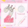11pcs Gradient Pink and White Crown Number Candles, Number 0-9 Candles, girl's Birthday Cake Decorations, Cupcake Decorations