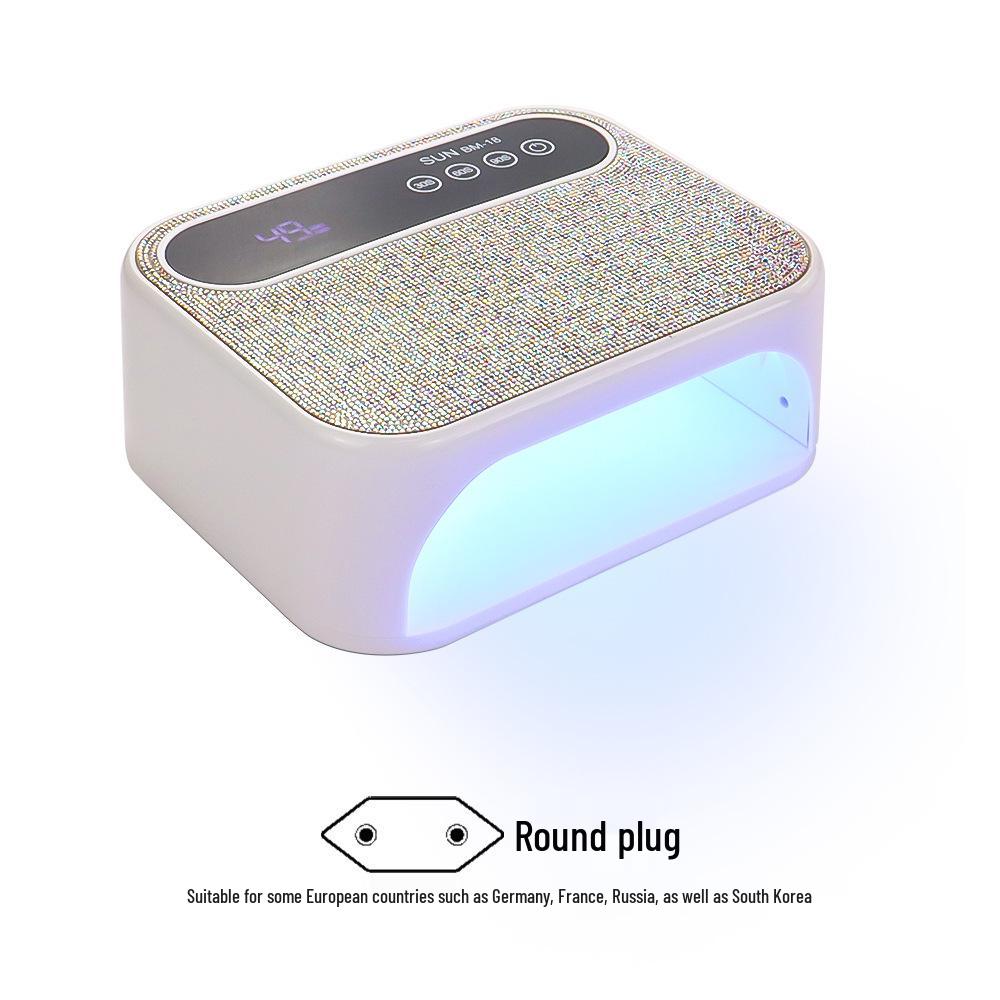 High-Power LED UV Nail Lamp with Rhinestones for Two Hands