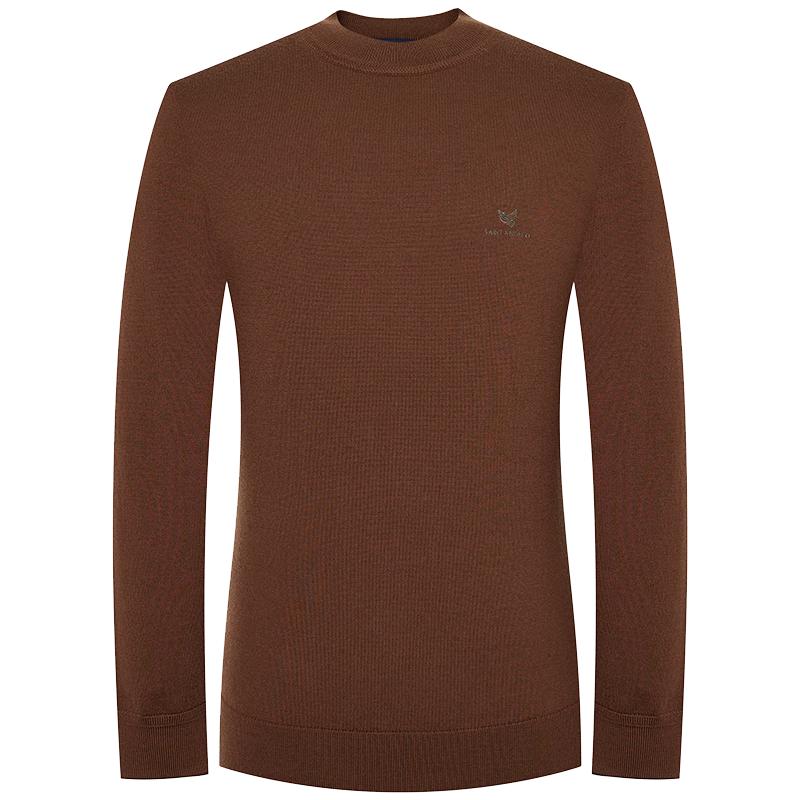 Baoxiniao Men's Machine Washable Mock Neck Wool Sweater