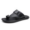 Summer Men's Beach Shoes Slippers Men's Leather Sandals Large Size Simple
