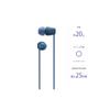 Sony WI-C100 Wireless Earphones: Bluetooth Compatible / 25-hour Battery Life / IPX4 Water-resistant / DSEE Equipped / Blue WI-C100 LZ Small
