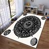 Mystical Sun and Symbols Design Rug Non-slip rug suitable for living room and bedroom sofas
