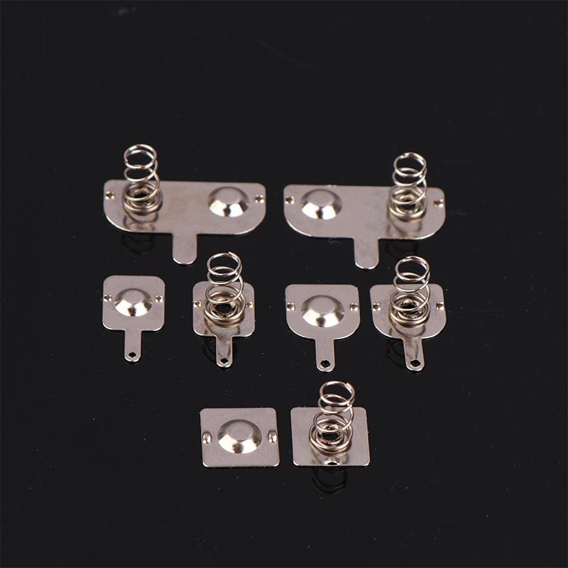 10Pcs Spring Sheet12*10/12Mm Contact Sheet Aa Battery Box Positive And Negative Sheets 0.3Mm Iron+Nickel Plating Aa Battery Spring