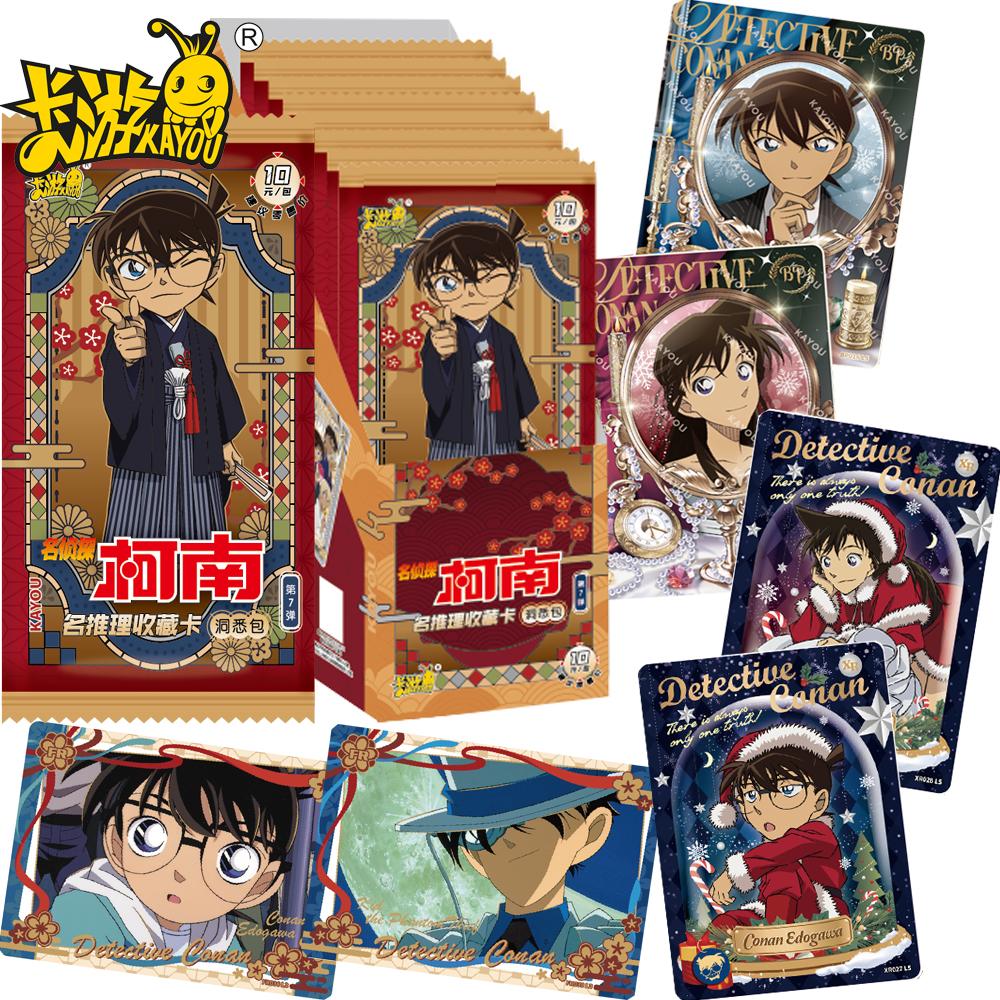 Genuine Detective Conan Collection Cards for Kids Anime Character Christmas Festival Celebration Cards Surprise Gifts Toys