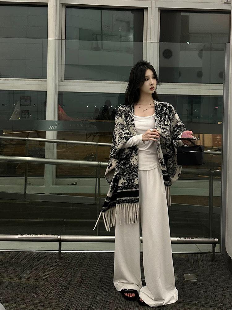 Maillard Women's High-End Versatile Double-Sided Shawl Scarf - Casual Fashion & Office Blanket