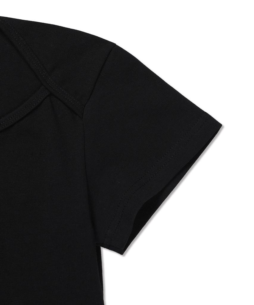 Michikoleondeonkosino Detail Shoulder T-Shirt Black