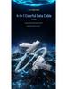 Multifunctional Luminous Zinc Alloy 2-in-2 Fast Charging Cable for Mobile Phones