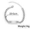 Men's Minimalist Titanium Steel Curved Plate Bracelet with Laser Engraving