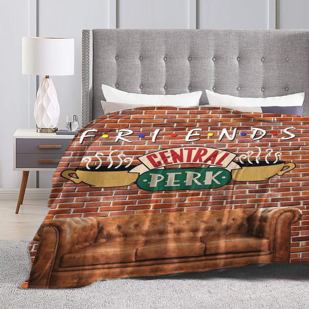 Přátelé TV Seriál Tepládeka Cartoon Central Perk Cestovní Plyšovádeka Zábavná Domácí Dekorace Flanelové Povlečení Pokrývka Postele