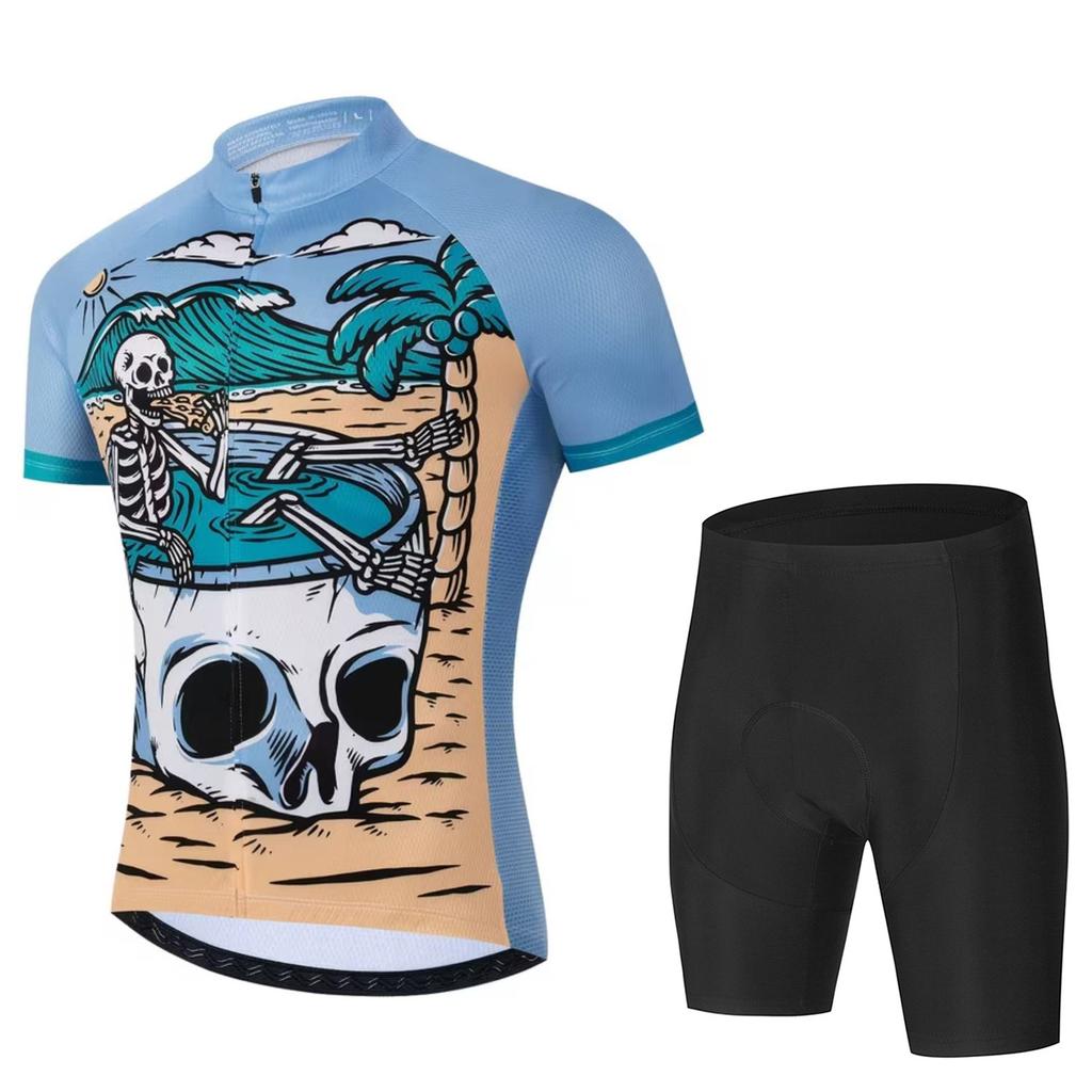 Men's Summer Short-sleeved Cycling Suit Mountain Road Cycling Shorts Quick-drying Breathable Cycling Clothes 2026 Summer Breathable Cycling Suit Suit