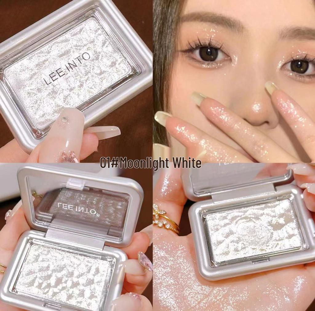 LEEINTO Dreamy Ripple Highlighter: Natural Shimmer Blush for Contouring and Body Brightening.