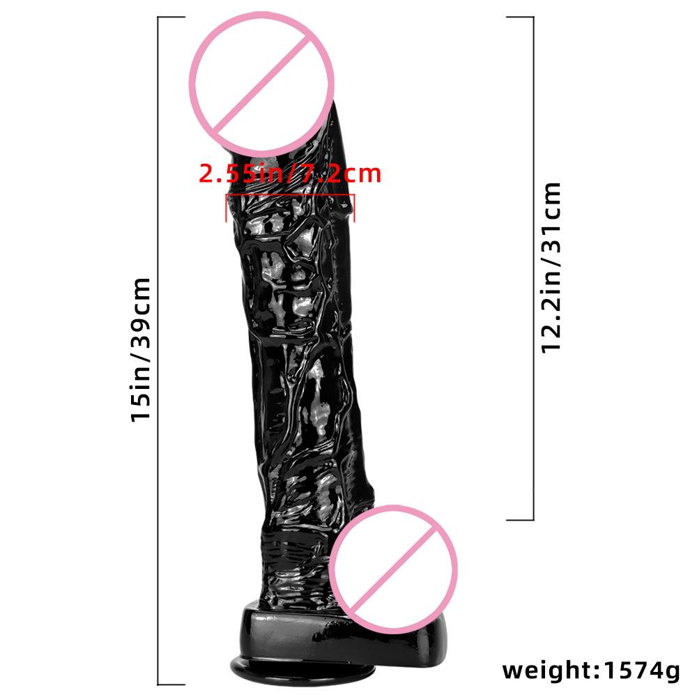 39CM Stor Pikk Svart Monster Kuk Dildo for Analt Analt Plugg Fisting BDSM Sex Anale Leker Realistisk Penis Fetisj