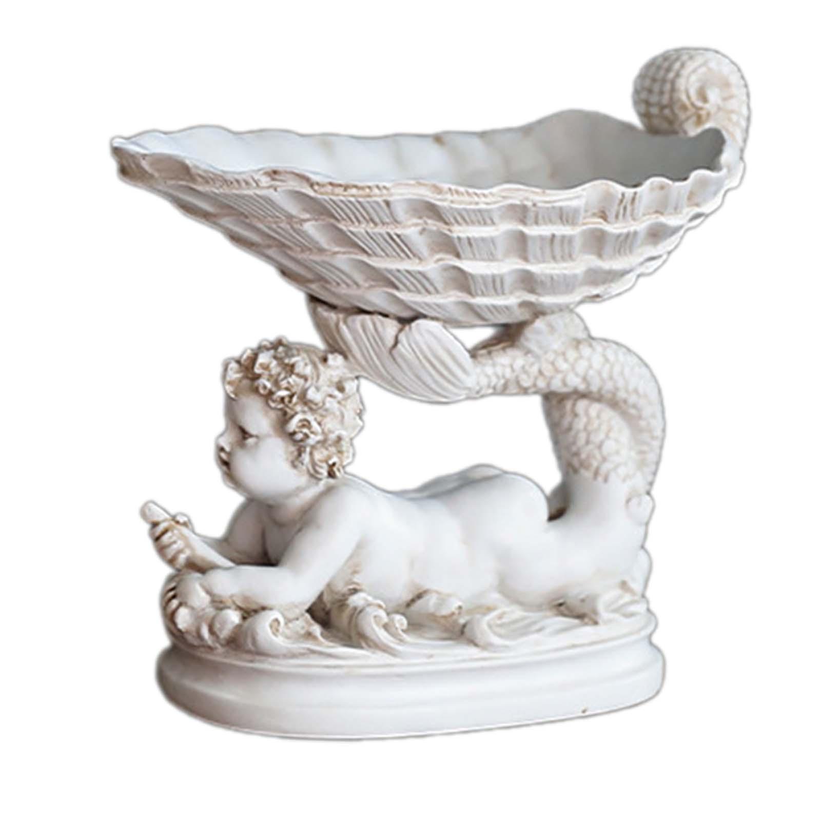 

Фигурка ангела, настольное украшение, конфетница, смоляная статуэтка маленького ангела, херувим, скульптура для офисного стола, гостиной, спальни белый